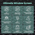 51in X 190in Window Screen Mesh, Replacement, Water-Resistant, Pet Resistant - Image 2