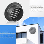 4inch 304 Stainless Steel Air Vents, Louvered Grille Cover Vent Hood Flat - Image 2