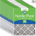 Nordic Pure 20x25x2 Pleated MERV 13 Air Filters 12 Pack by NordicPure