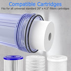 WHT20 Whole House Water Filter Housing, Fit 20"x4.5" Sediment etc Filters - Image 6