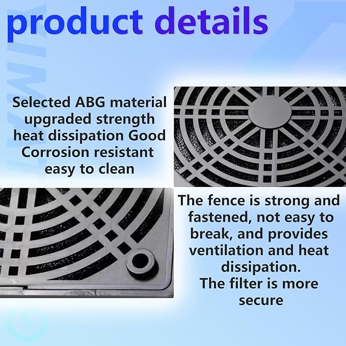 Dust Filter PC 120mm Cooling Fan Filter Dustproof Cover, 2 Pack PC Case Fan - Image 6