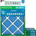 Filterbuy 20x25x1 Air Filter MERV 13 Optimal Smoke & Allergy Defense, by Filterbuy