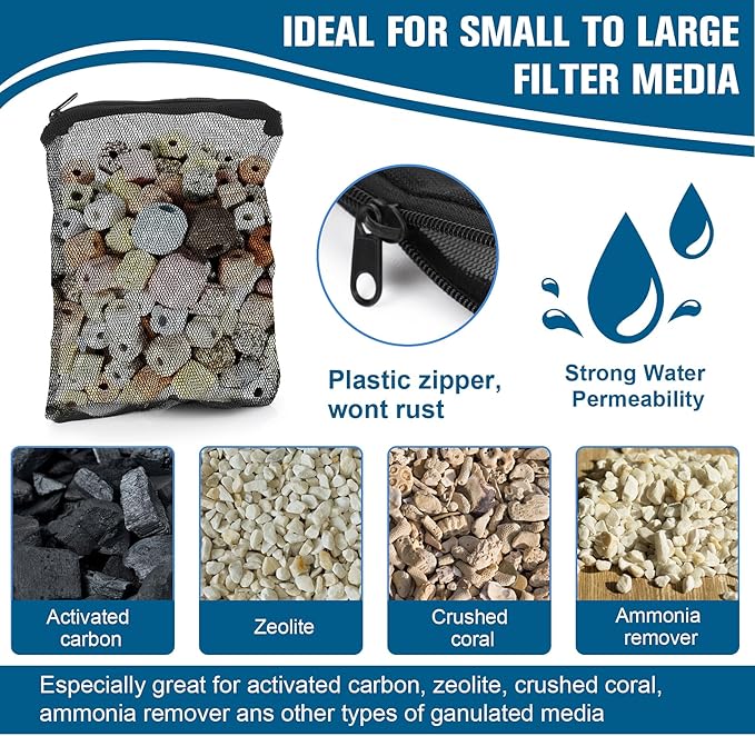 10Pcs Media Bags for Aquarium Fine Mesh Bag Aquarium Filter Media Bags - Image 4