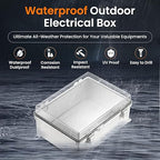 QILIPSU Waterproof Junction Box IP67 Outdoor Plastic Electrical Project - Image 2