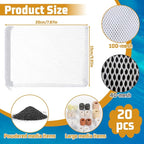 Grevosea 20 Pcs Aquarium Filter Media Bags, Fish Tank Coarse Mesh Bags 5.91 x - Image 2