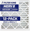 Filter King 23.5x23.5x1 Air Filter | 12-PACK | MERV 8 HVAC Pleated A/C Furnace by FilterKing