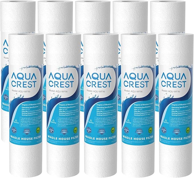 AQUA CREST AP110 Whole House Water Filter, Sediment Filter, 5 Micron, by AQUACREST