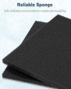 Pawfly Aquarium Bio Sponge Filter Media Pad, 6.3" x 5.5" x 0.78"Filter Foam - Image 2