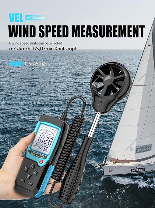 H12 Digital Anemometer Handheld Wind Speed Meter - Image 3