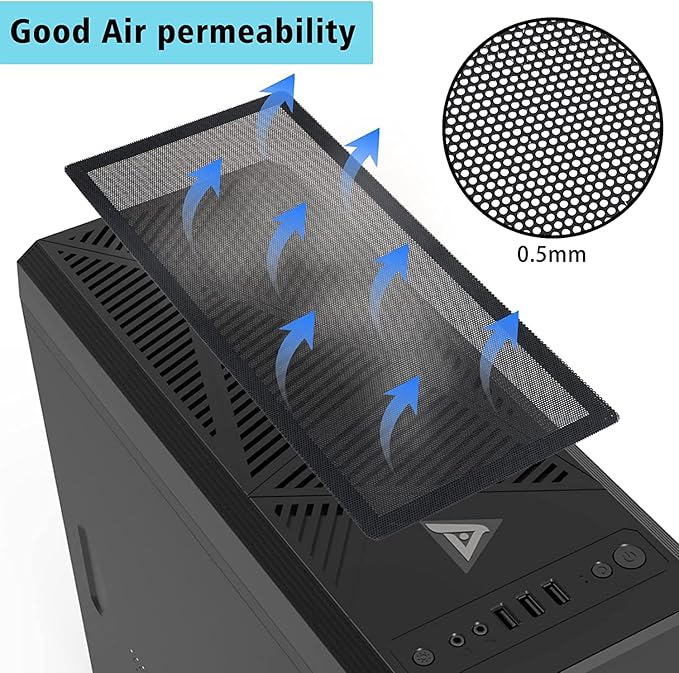 360x120mm PC Case Dust Mesh Filter, Magnetic Frame Computer Fan Dust Mesh PC - Image 4