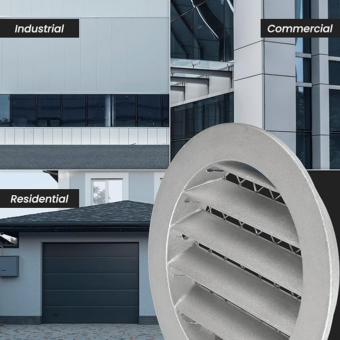 Repa Market 12.4" Inch Aluminum Gray Soffit Air Vent Cover - Image 5