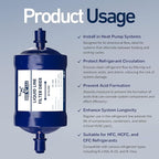 2 Pack Buck Bi-Flow Refrigerant Liquid Line Filter Drier 3/8" ODF Sweat BFK-083S - Image 4