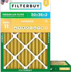 Filterbuy 30x36x2 Air Filter MERV 11 Superior Pet & Allergy Defense, by Filterbuy