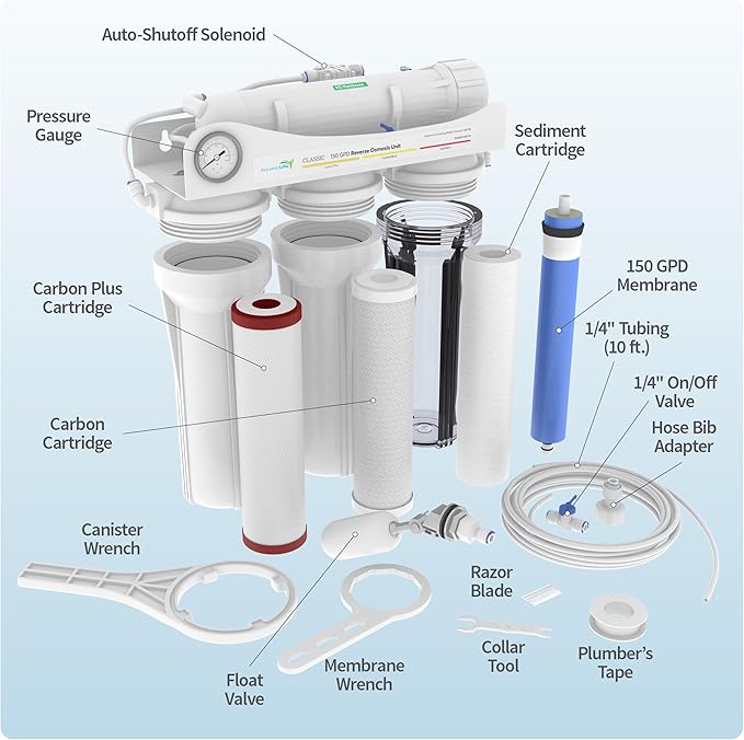 Aquatic Life 4-Stage Hydroponic Reverse Osmosis Water Filter System RO - Image 3