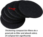 ddLUCK 6 Pack Kitchen Compost Bin Filter, Round Food Waste Bins Activated - Image 7