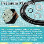 2 Pcs Diaphragm Gasket, Fits Hayward Perflex DECX5000G, EC50AC Series Extended - Image 5