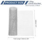 uxcell 8 Mesh 39" x 12" Woven Wire Mesh, 304 Stainless Steel Air Vent Filter - Image 2