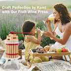 CAELUM Fruit Wine Press, 3.2 Gallon Wood Fruit and Cider Press Squeezer - Image 7