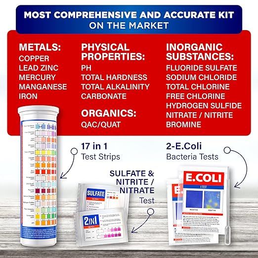 All-New 20 in 1 Drinking Water Testing Kit 120 Strips, Home Tap and Well Water - Image 4