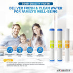 Max Water Whole House Water Filter Set 20" x 2.5" Slim Blue Cation Resin - Image 7