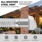 8 Inch Vent Covers for Wall, Galvanized Steel Dryer Vent Cover Outside - Image 5