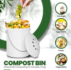 Utopia Kitchen Compost Bin for Kitchen Countertop, 1 Gallon Compost Bucket for - Image 4