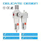 NANPU 1" NPT Compressed Air Filter Regulator Lubricator Combo Water/Oil Trap - Image 6