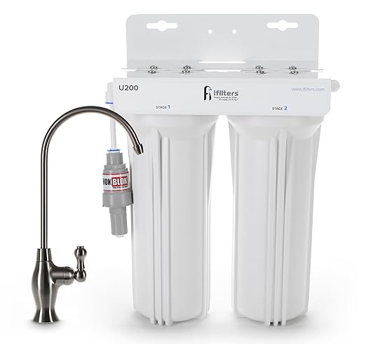 U200 Premium Drinking Water Filtration System 2 Stage w/Designer Faucet & by iFilters