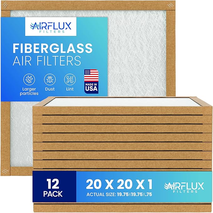 Fiberglass Air Filter -20x20x1Air Filter 12 Pack by Unknown