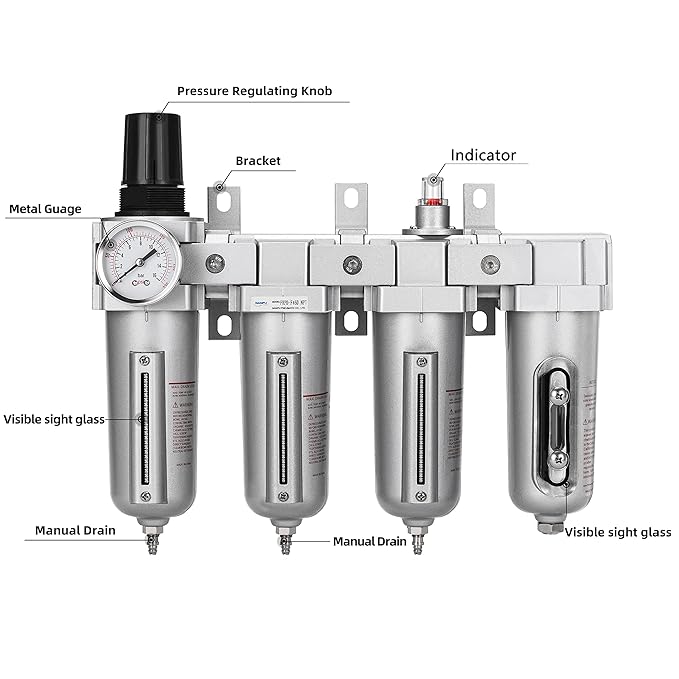 NANPU 1/2" NPT Industrial Grade 4 Stage Air Drying System - Image 3
