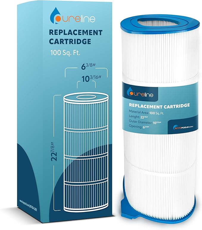 Pureline 100 Sq Ft Pool Replacement Cartridge Filter, Compatible by Pureline