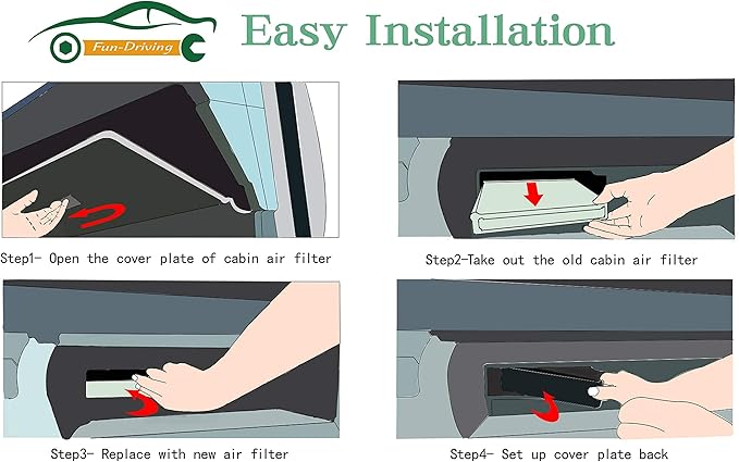 Cabin Air Filter for Mazda 3, Replacement for CF11811, KD45-61-J6X （White - Image 3