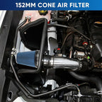 6" 152mm Cold Air Intake Filter Clamp-On Replacement High Flow Inlet Air Filter - Image 6