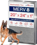 20x24x1 Electrostatic Air Filter, MERV 8, Reusable Furnace AC/HVAC Filter by LifeSupplyUSA