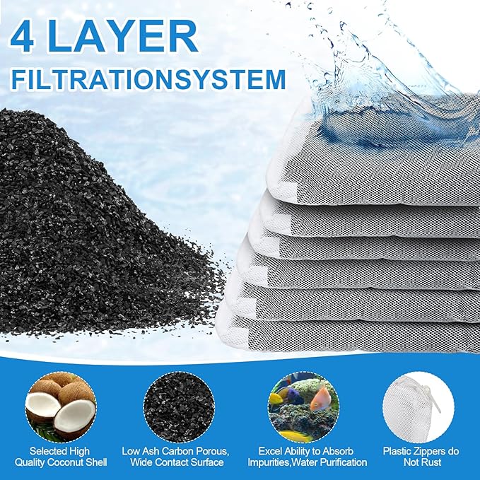 6Pack Aquarium Activated Carbon Bags Fit - Image 3