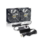 Big Airflow Computer Fan 2 * 120 mm x 25 mm 162CFM Small Brushless Axial by Unknown