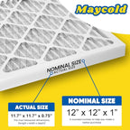 Maycold MERV 8 12x12x1 Furnace Air Filters, Pleated HVAC AC Filters – Actual - Image 3