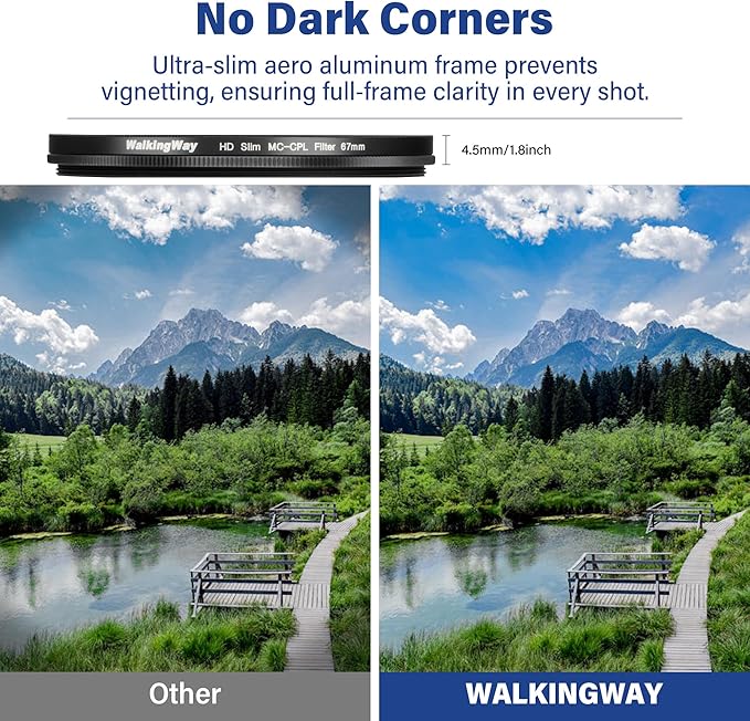 Walking Way 62mm Circular Polarizing Filter Ultra-Slim MC CPL Filter Optical - Image 2