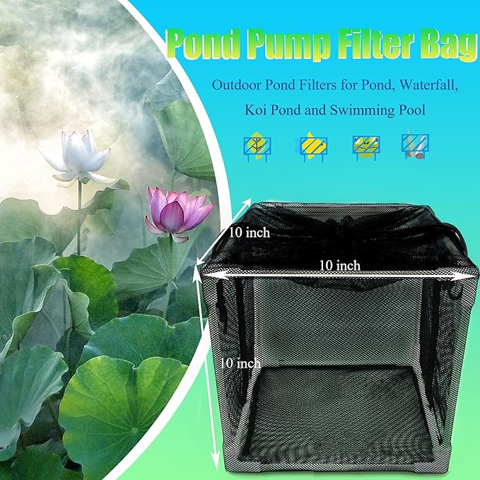 10 inch Large Pond Pump Filter Upgraded 2.0, Extended Anti-Clogging Outdoor - Image 2