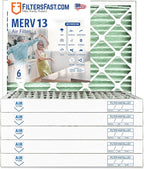 Filters Fast 14x17x2 Pleated Air Filter Merv 13, 2 inch AC Furnace Air Filters by FiltersFast