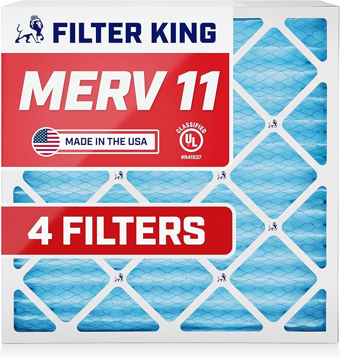Filter King 22x24x1 Air Filter | 4-PACK | MERV 11 HVAC Pleated A/C Furnace by FilterKing