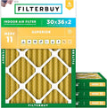 Filterbuy 30x36x2 Air Filter MERV 11 Superior Pet & Allergy Defense, by Filterbuy