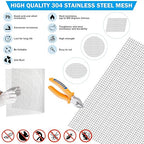 Valchoose 1 Piece Metal Woven Mesh Screen 14.6 X 11.4 in, 4.5mm Hole 5 Mesh - Image 6
