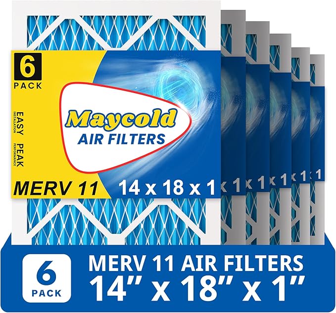 Maycold 14x18x1 MERV 11 Furnace Air Filter, High-Performance HVAC AC Filters by Maycold