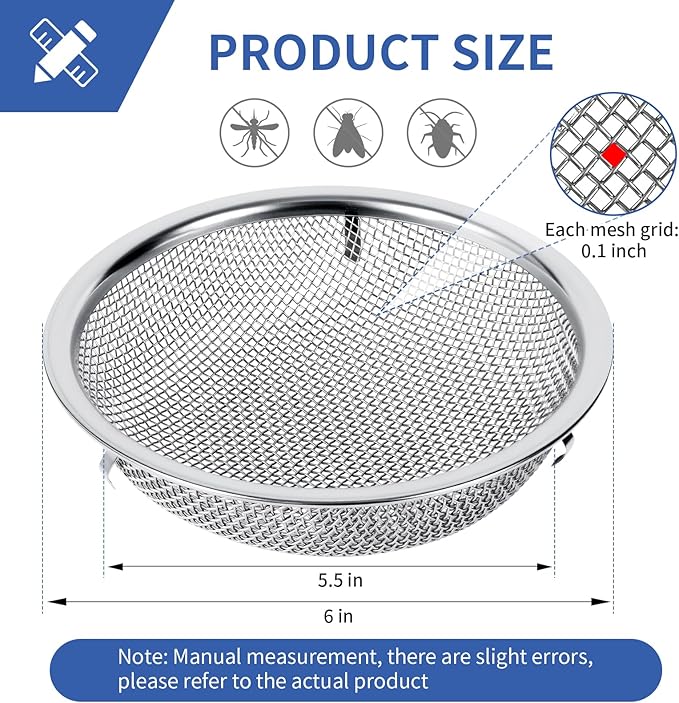 6" Rain Barrel Mesh Cover for Rain Barrels, Never Rust -Kitchen Wash Colander - Image 3