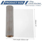 uxcell 14 Mesh 39" x 10" Woven Wire Mesh, 316 Stainless Steel Air Vent Filter - Image 2