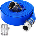 DAVCO 1-1/2" ID × 100 ft PVC Lay Flat Discharge Hose, Heavy Duty Reinforced by DAVCO