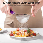 U-Taste Small Fine Mesh Strainer: 18/8 Stainless Steel 3.35in 30 Mesh Kitchen - Image 5