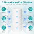 5 Micron 10" x 4.5" String Wound Water Filter Cartridge - Image 4