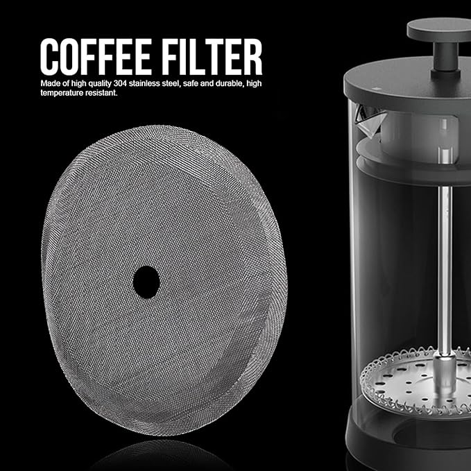 5Pcs Stainless Steel Coffee Mesh Filter, Portable Reusable Cofffe Pot Mesh - Image 3